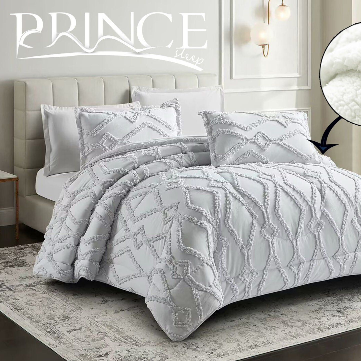 Winter Coverlet Set | Mohair Embossed | King & Single Half Sizes