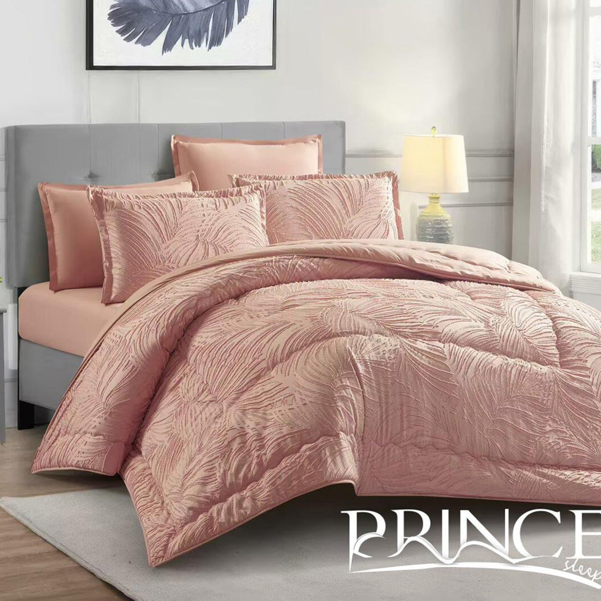 Summer Comforter Set 100% Cotton Available in King 6Pcs & Single Sizes 4Pcs