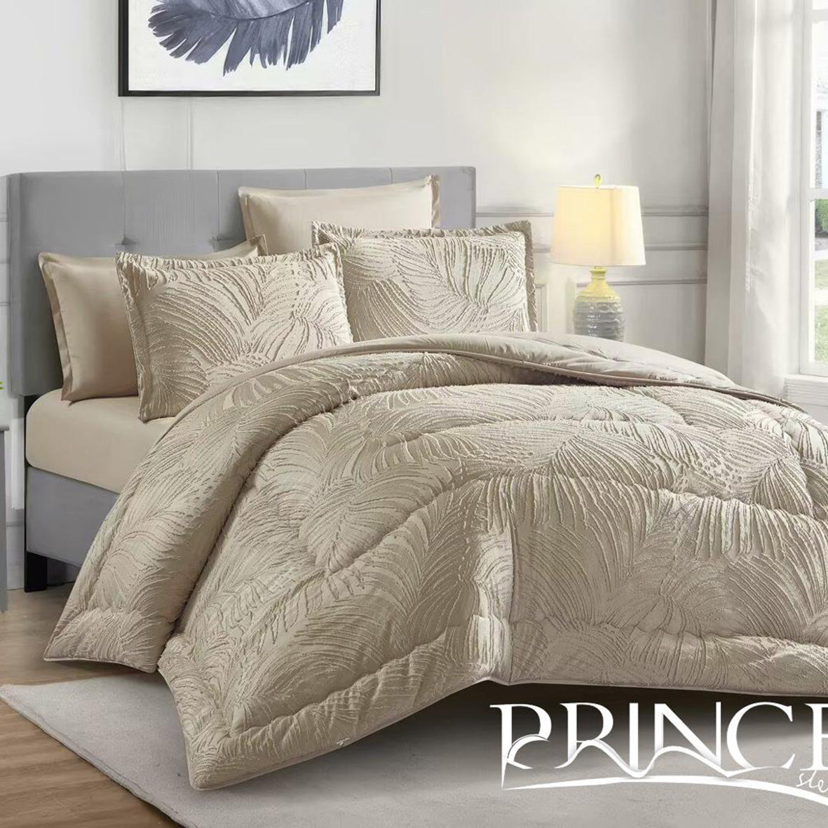 Summer Comforter Set 100% Cotton Available in King 6Pcs & Single Sizes 4Pcs