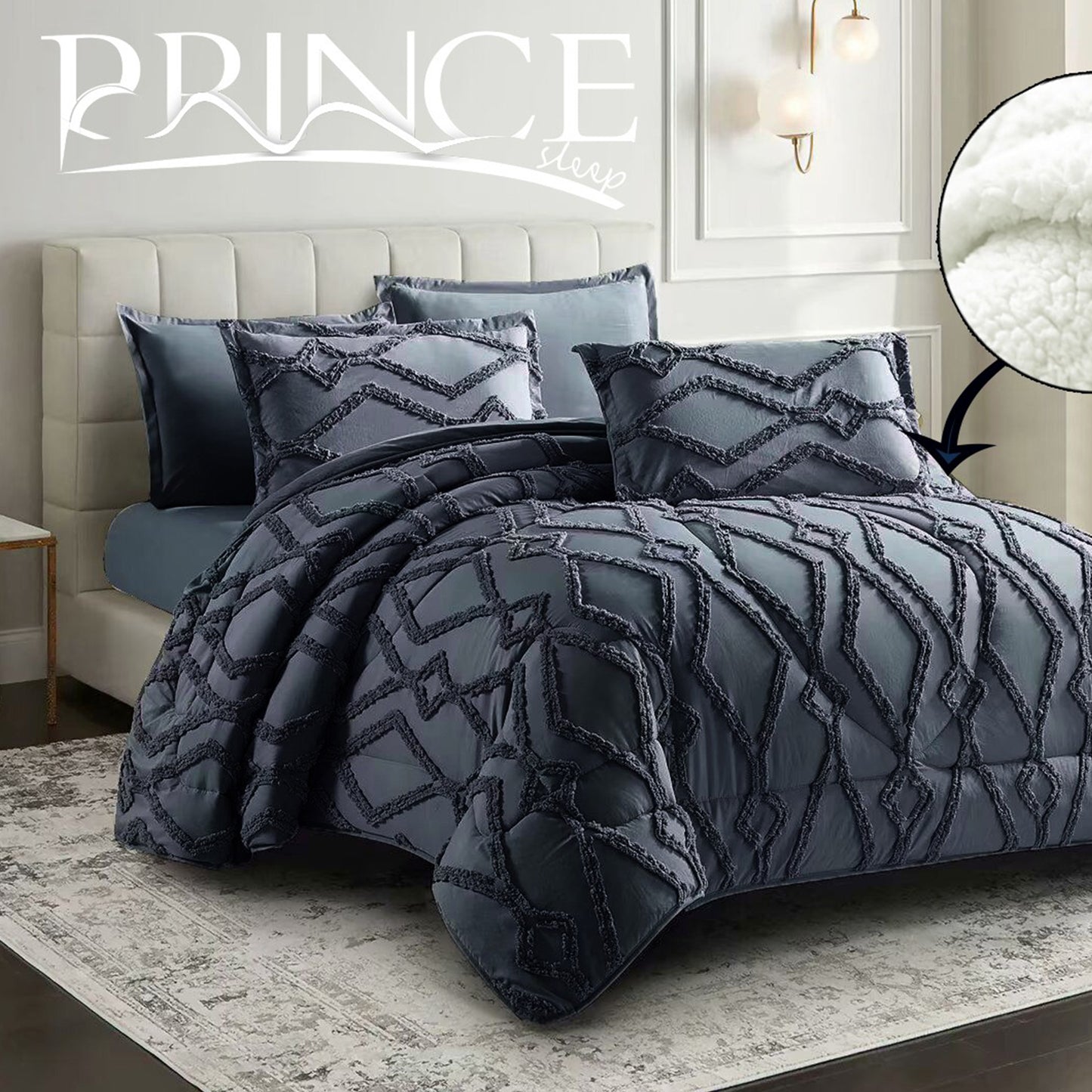 Winter Coverlet Set | Mohair Embossed | King & Single Half Sizes