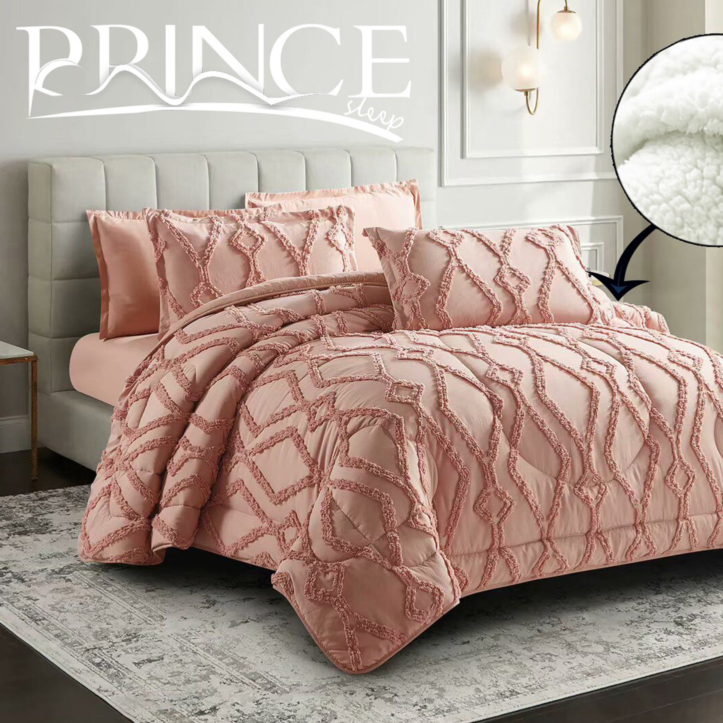 Winter Coverlet Set | Mohair Embossed | King & Single Half Sizes