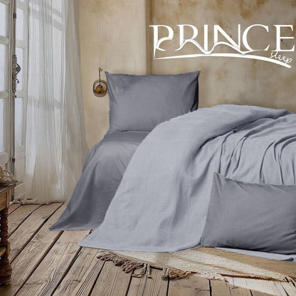 Piqué Bed Cover | Turkish Cotton 100% | Soft & Wash-Safe | Available in 2 Sizes