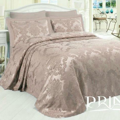 Bridal bed set collection pique 100% Cotton Jacquard King size 6Pcs