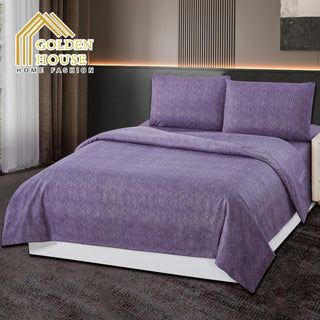 Microfiber Bridal Duvet Set – Purple