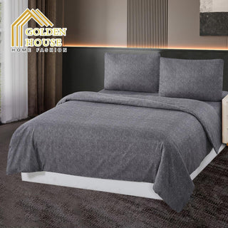 Microfiber Bridal Duvet Set – Silver
