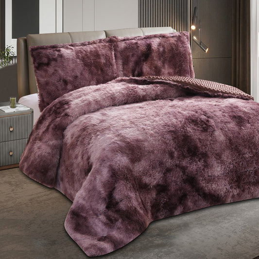 Winter Coverlet Shaggy – Available in Two Sizes (Purple)