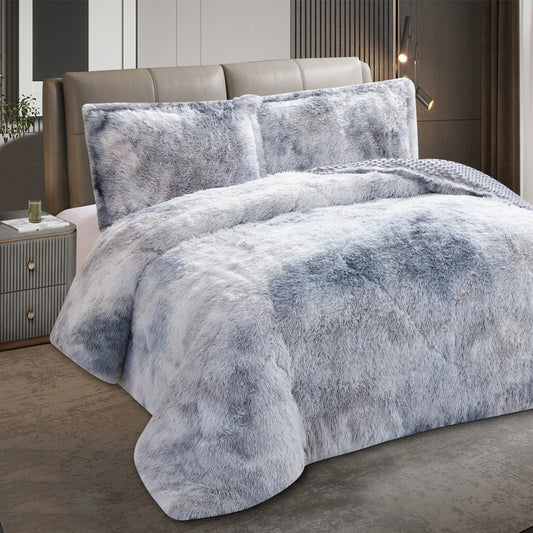 Winter Coverlet Shaggy – Available in Two Sizes (Light Gray)