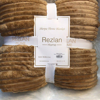 Sherpa Blanket Premium Fur-Lined Winter Blanket Available in Single Half & Double