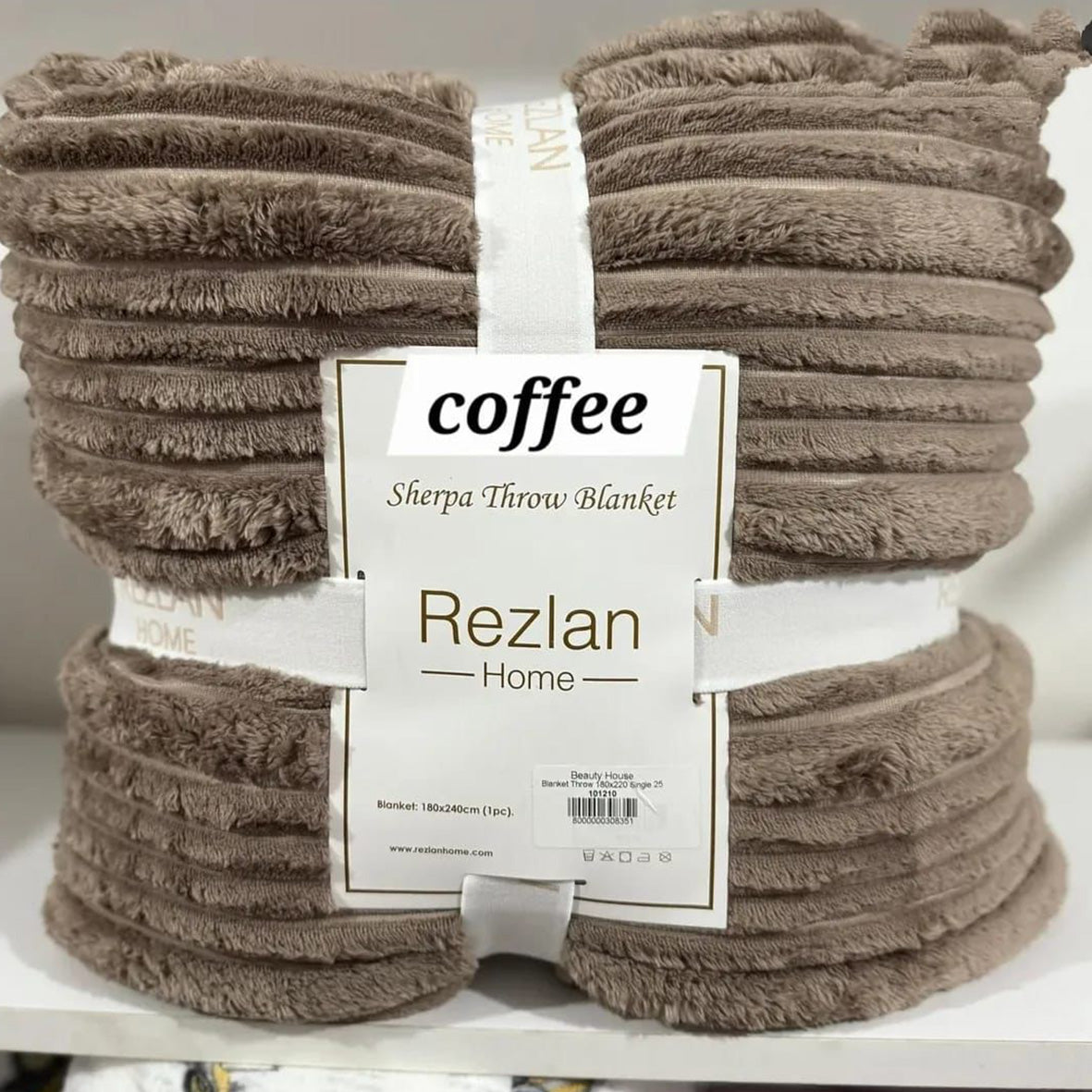 Sherpa Blanket Premium Fur-Lined Winter Blanket Available in Single Half & Double