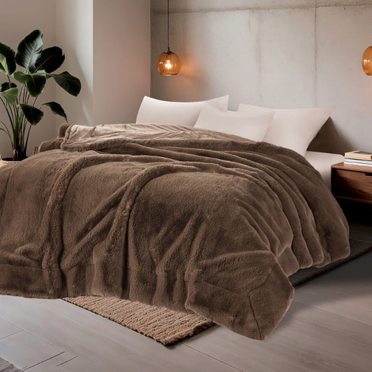 Rabbit Winter Blanket Super Heavy 1000 GSM Available in Single Half & King Sizes