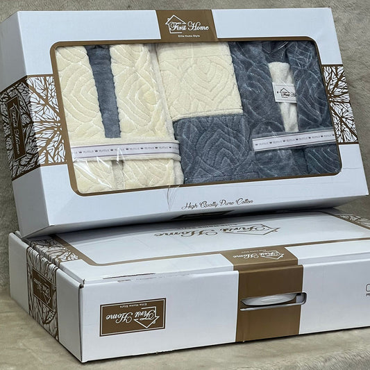 Bathrobe Set | Bridal | Heavy Jacquard | 9 Pieces