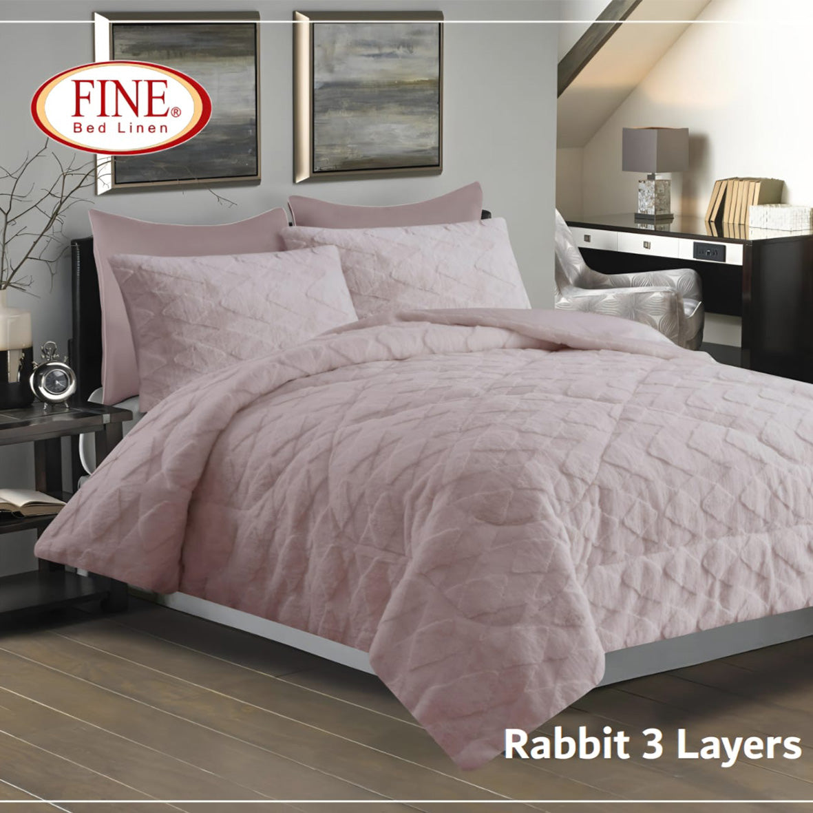 Winter mohair coverlet fur Jacquard heavy – King size