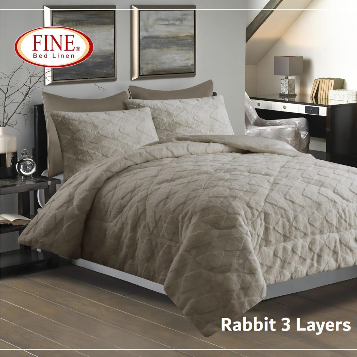 Winter mohair coverlet fur Jacquard heavy – King size