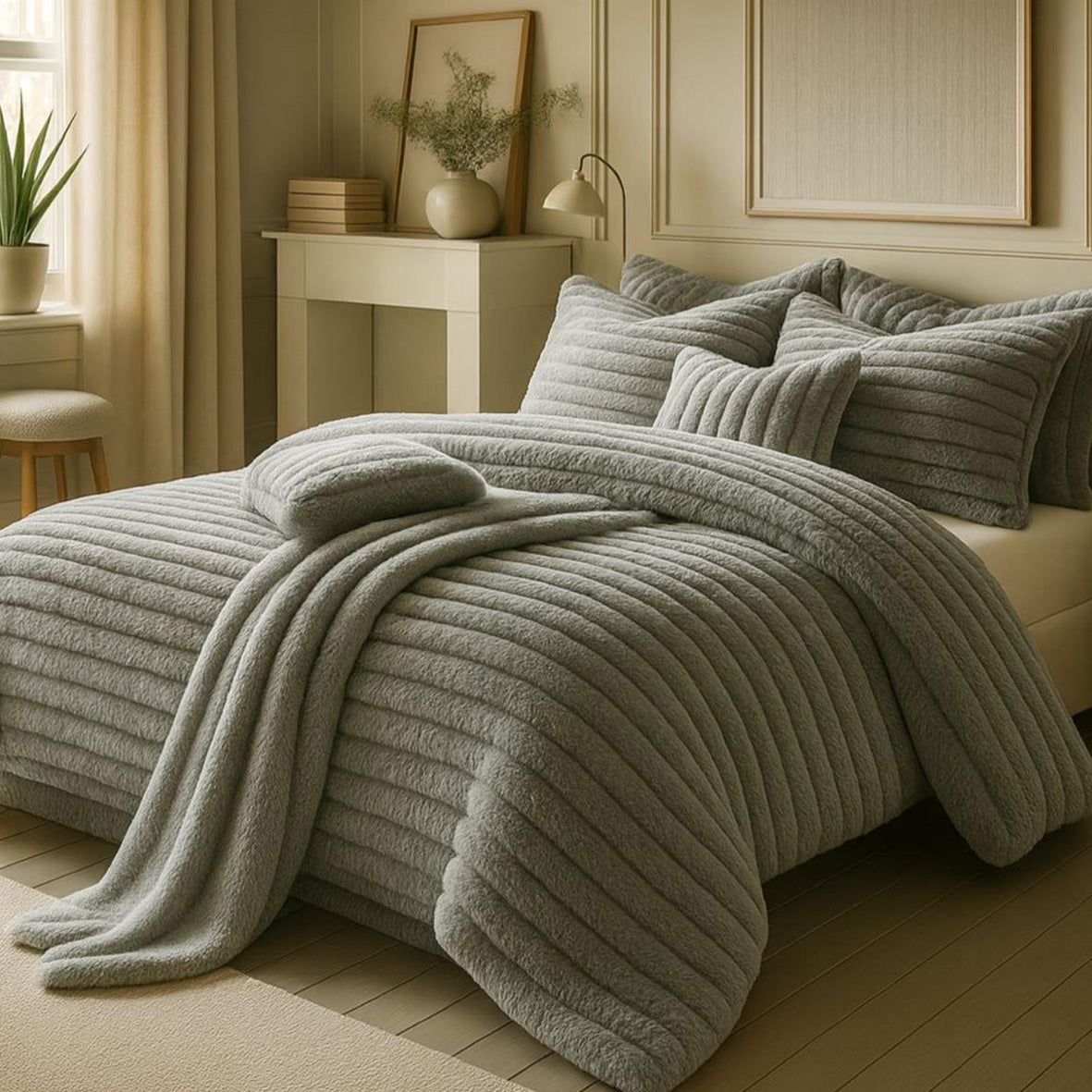 Duvet Cover Set (Mohair) Super Gold – Available in two Sizes