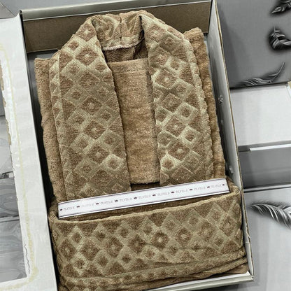 Luxury Bathrobe Towel Set – 4 Pieces