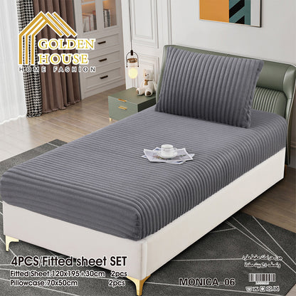 Sherpa Jacquard Quilted Blanket