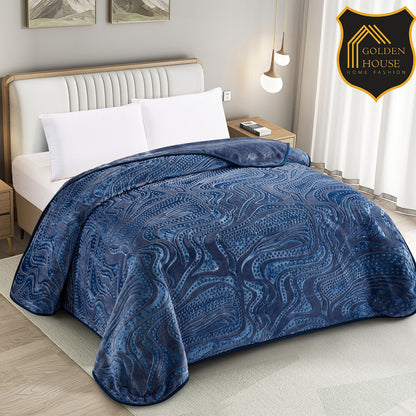 Sherpa Jacquard Quilted Blanket