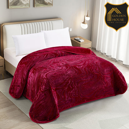 Sherpa Jacquard Quilted Blanket