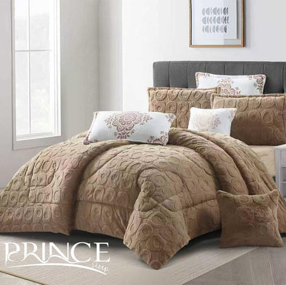 Winter mohair coverlet RABBIT fur