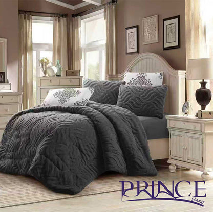 Winter mohair coverlet RABBIT fur – Available in Two Sizes