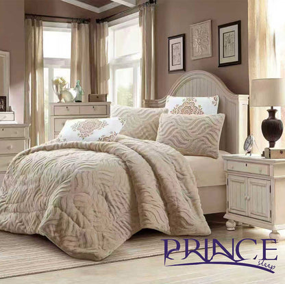 Winter mohair coverlet RABBIT fur – Available in Two Sizes