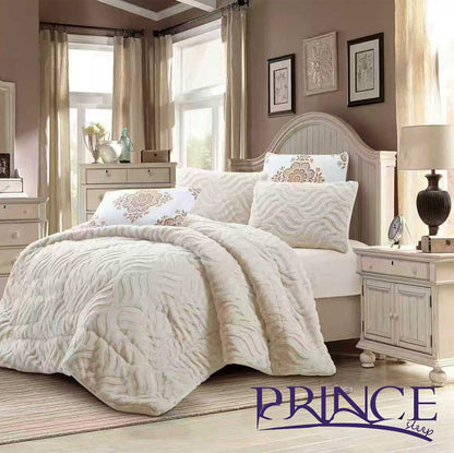 Winter mohair coverlet RABBIT fur – Available in Two Sizes