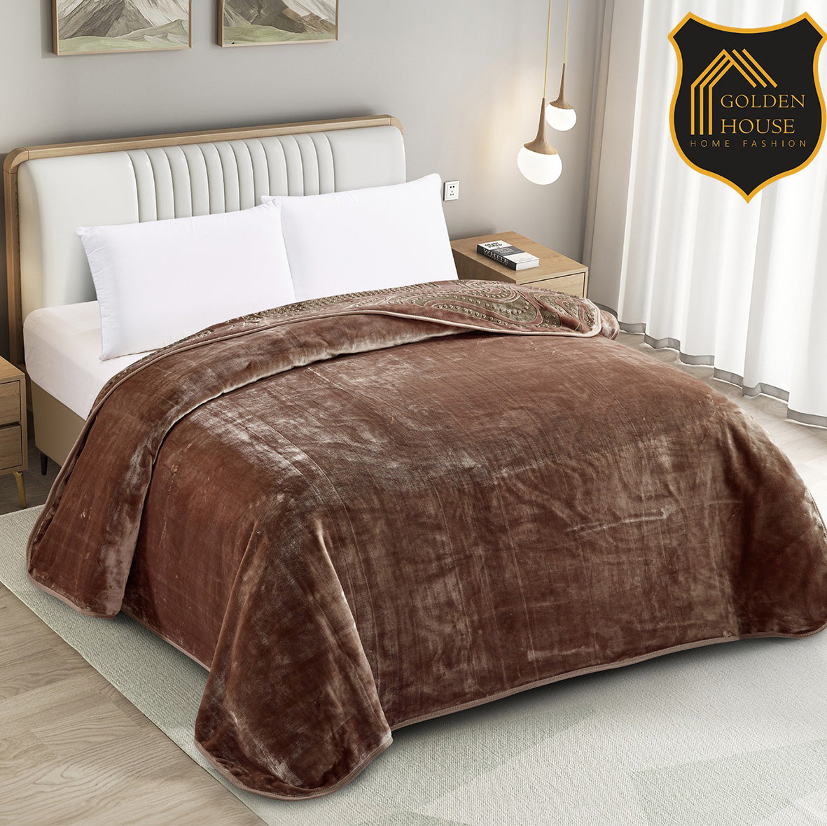 Sherpa Jacquard Quilted Blanket