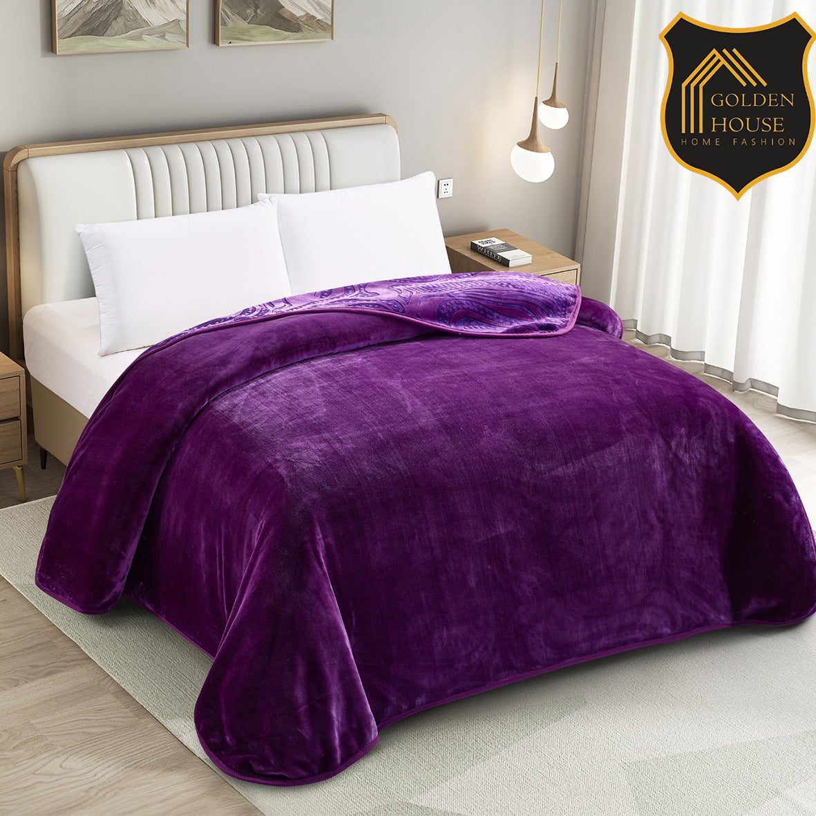 Sherpa Jacquard Quilted Blanket