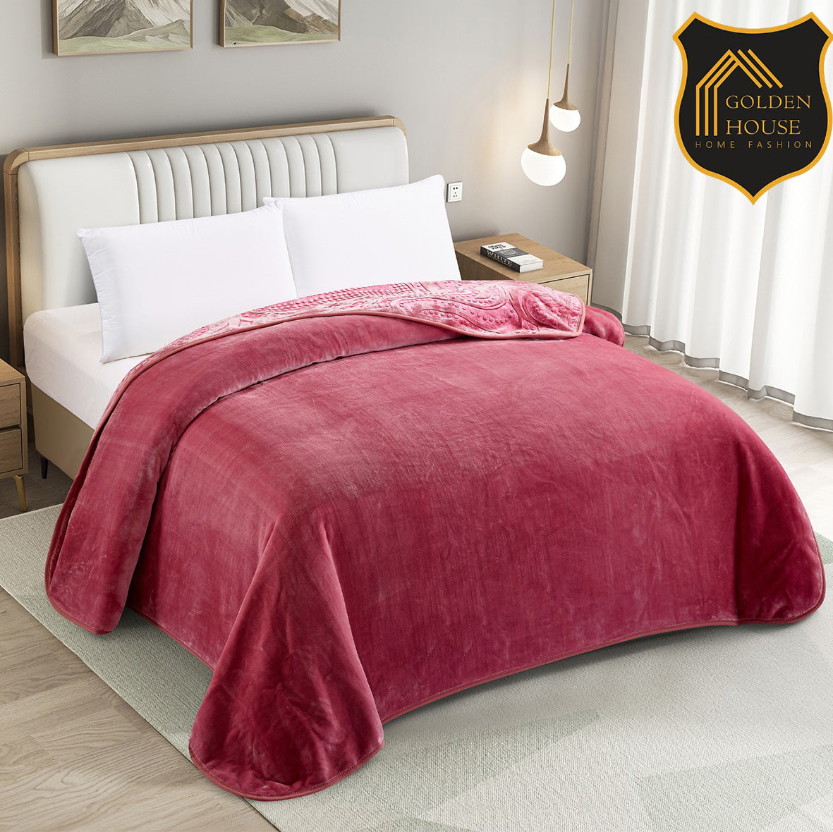 Sherpa Jacquard Quilted Blanket