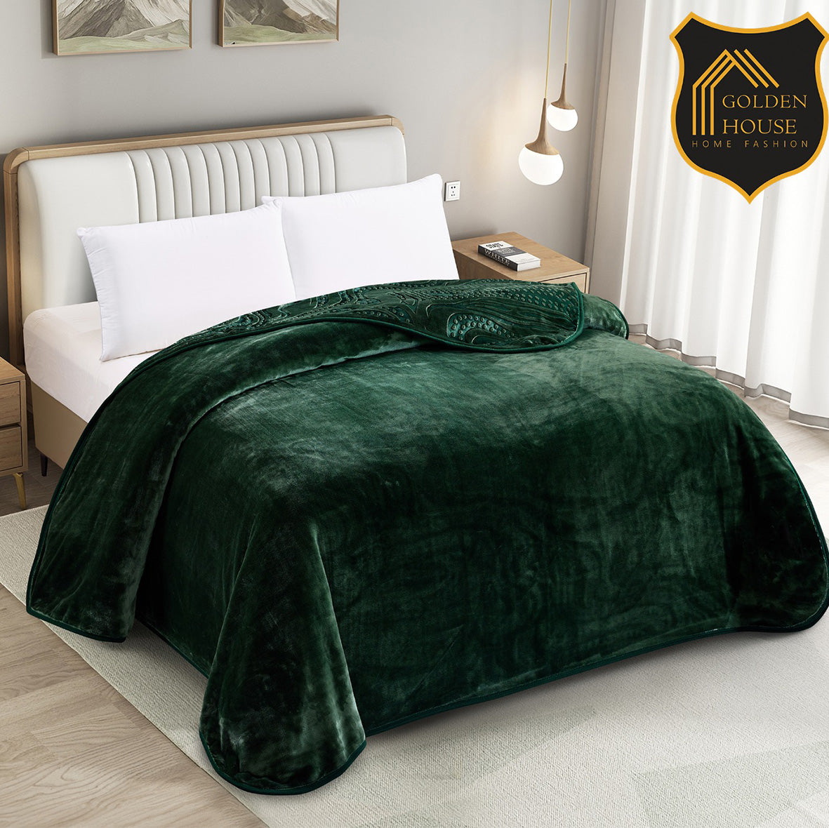 Sherpa Jacquard Quilted Blanket
