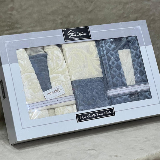 Bathrobe Set 9 Pieces – 100% Cotton