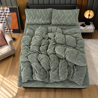 Angela Mohair Bed Set in Sage Green – Golden House