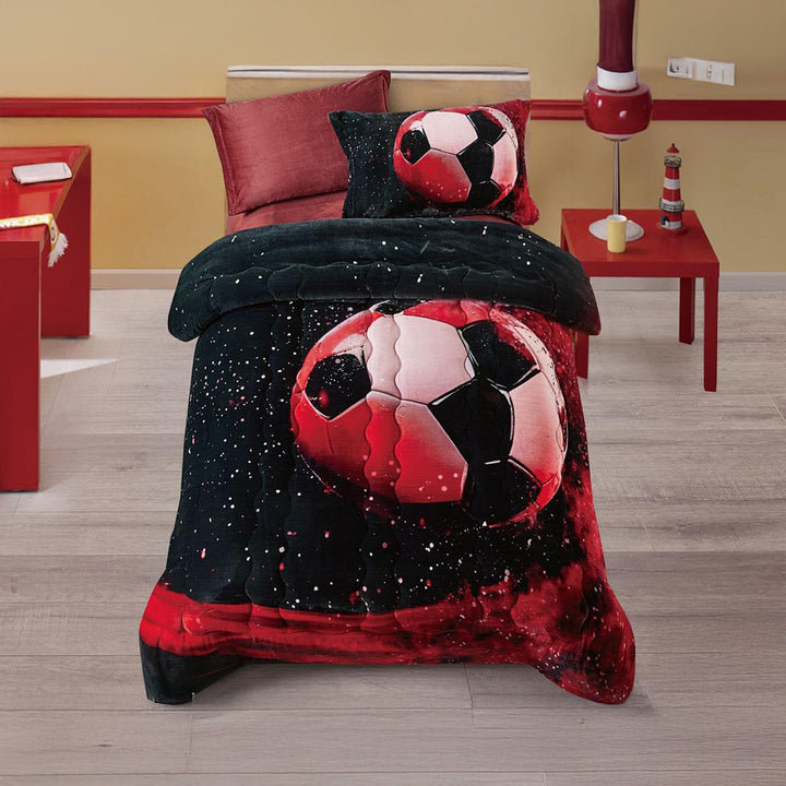 Coverlet Mohair Kids – Single Half | Football Dark