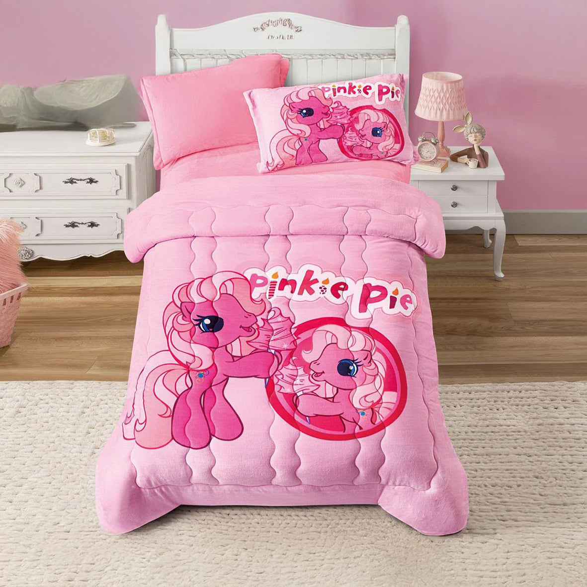 Winter Mohair coverlet – Peppa pig – Single Half Size (4Pcs) {Many design available}