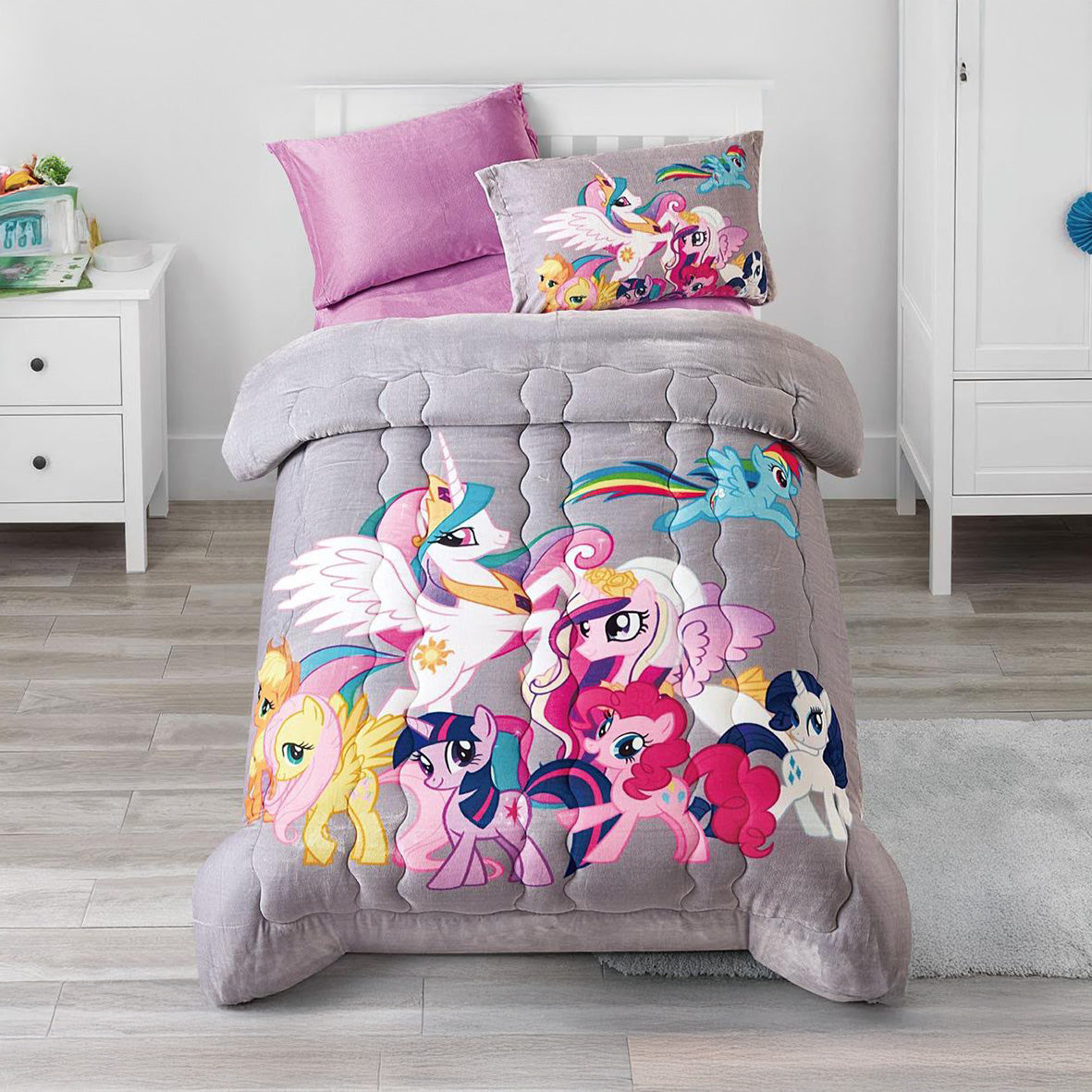 Winter Mohair coverlet – Unicorn – Single Half Size (4Pcs) {Many design available}