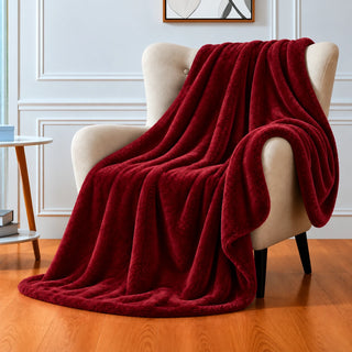 Fine TV Blanket 160 × 220 cm in Burgundy