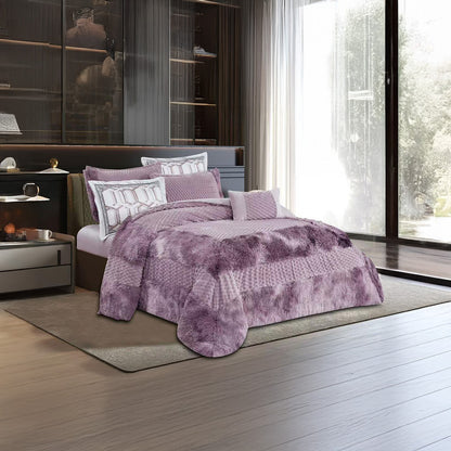 Coverlet Luxury Rabbit Fur Set – King Size