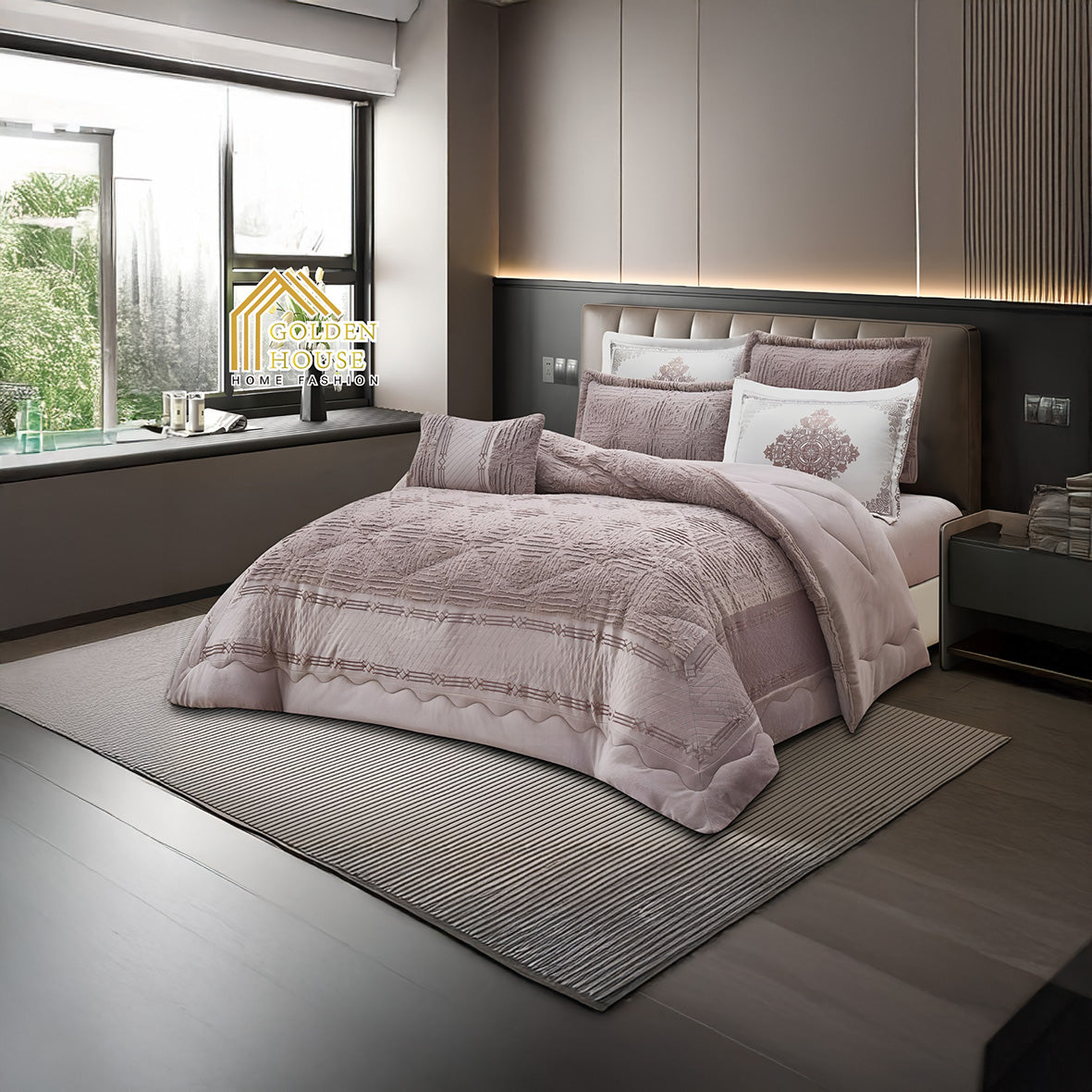Coverlet Luxury Rabbit Fur Set – King Size