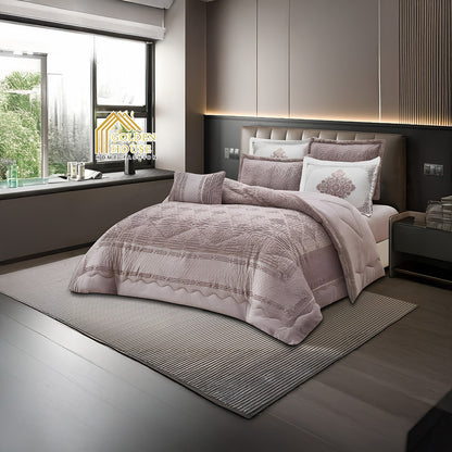 Coverlet Luxury Rabbit Fur Set – King Size