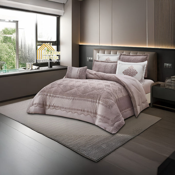Coverlet Luxury Rabbit Fur Set – King Size