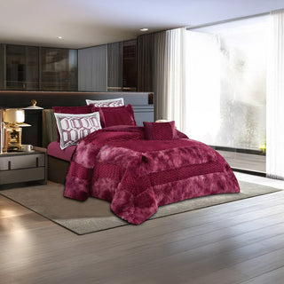 Coverlet Luxury Rabbit Fur Set – King Size