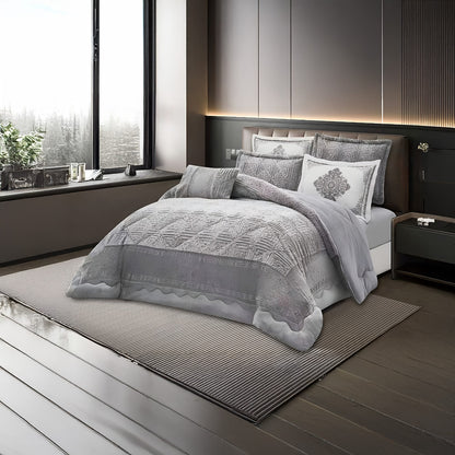 Coverlet Luxury Rabbit Fur Set – King Size