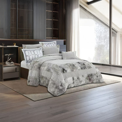 Coverlet Luxury Rabbit Fur Set – King Size