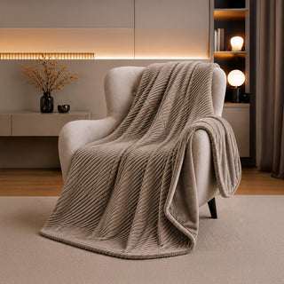 Mohair Throw Blanket – Greige