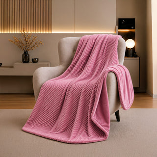 Mohair Throw Blanket – Pink
