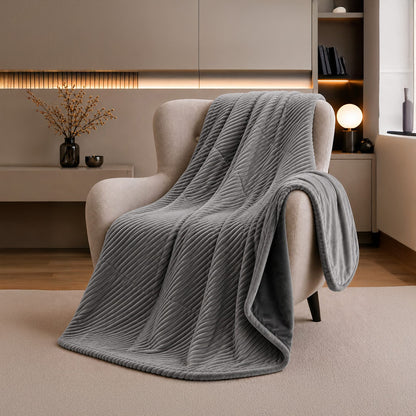 Mohair Throw Blanket – Gray