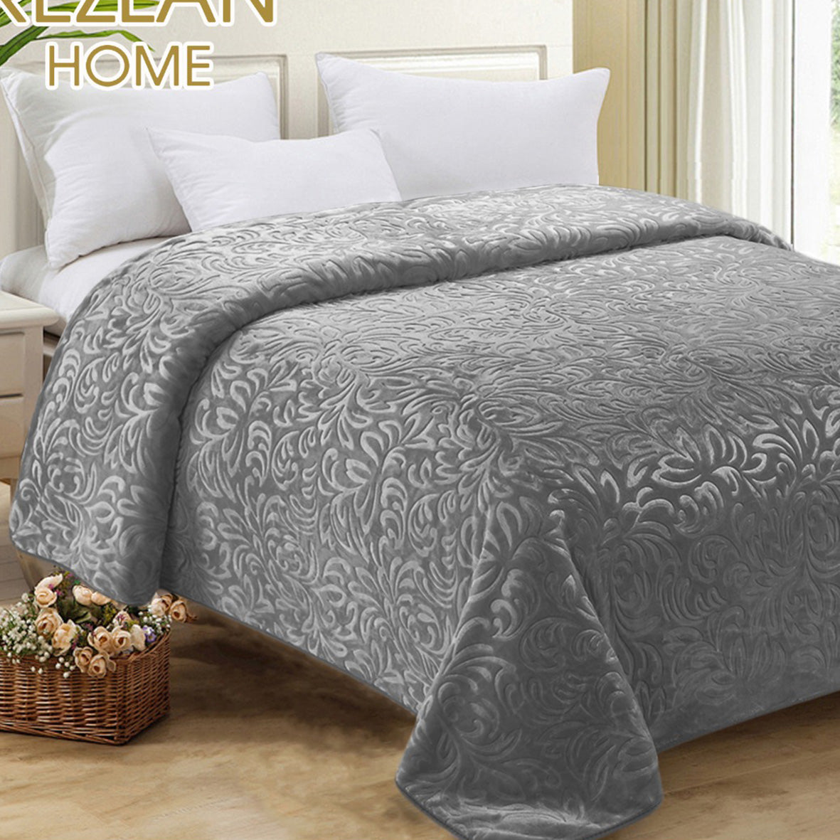 Mohair Winter Blanket Single Half 180×240 cm – Soft, warm, and lightweight mohair blanket for winter comfort – Online Souks Lebanon