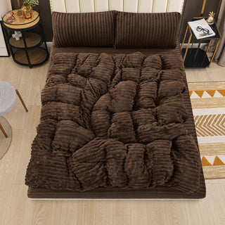 Monica Mohair Bed Set in Brown – Golden House
