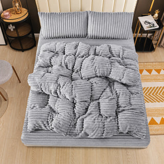 Monica Mohair Bed Set in Gray – Golden House