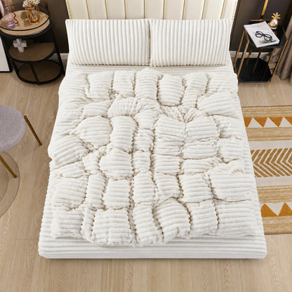 Monica Mohair Bed Set in Ivory – Golden House